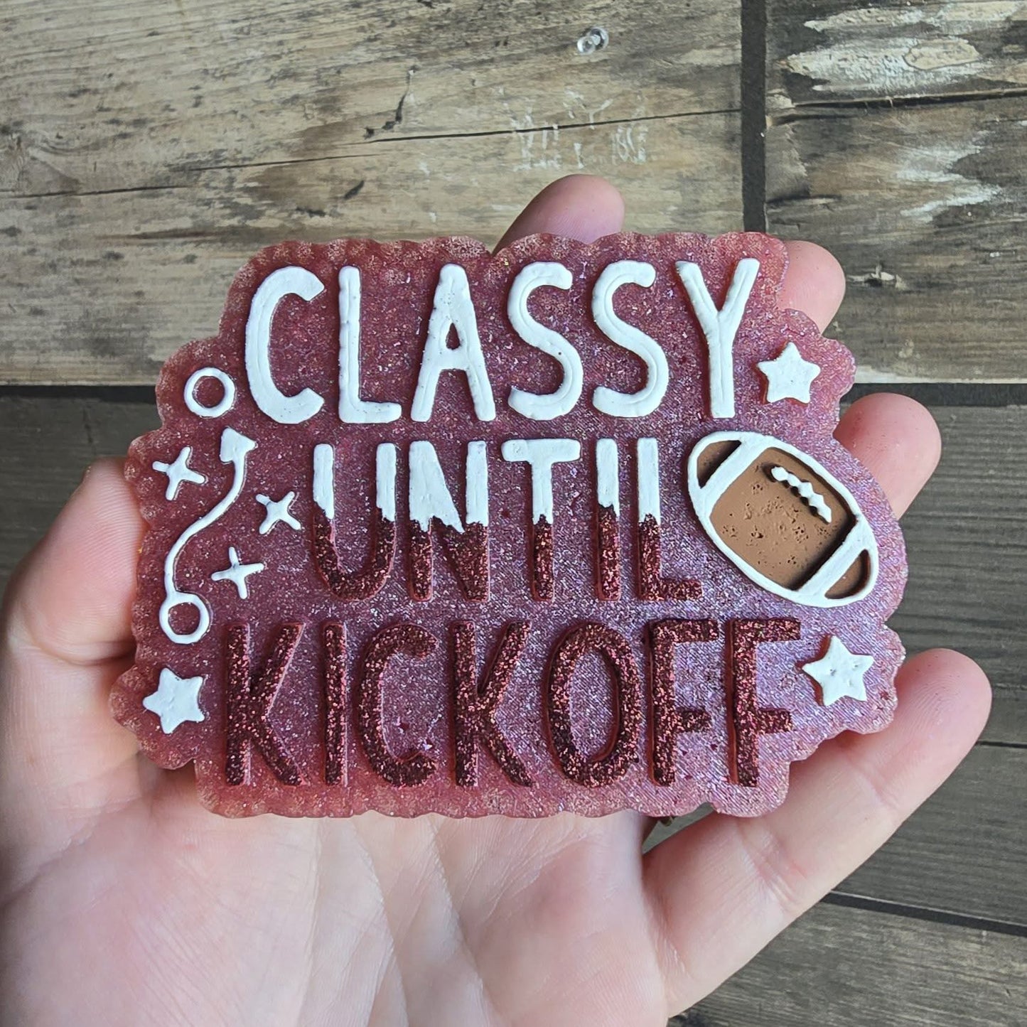 Football - Classy Until Kickoff Freshie Silicone Mold