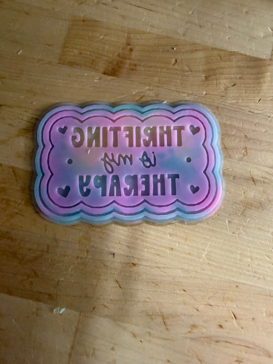 B GRADE INSERT - thrifting is my therapy scallop