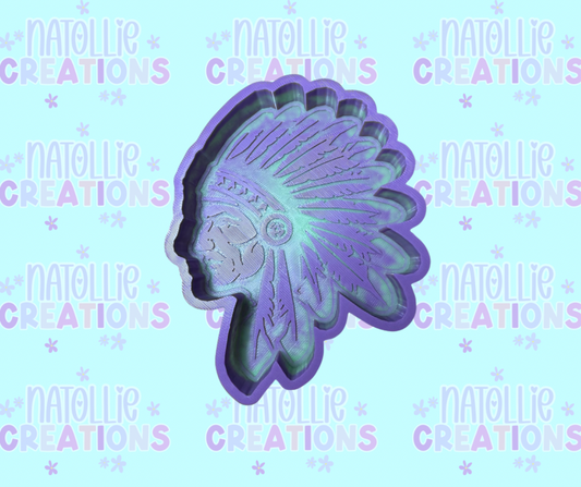 Indian Chief Head Freshie Silicone Mold
