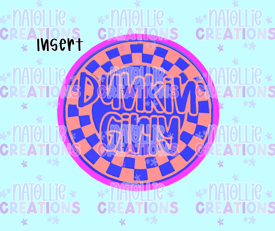 Dunk Girly Round Insert Freshie Silicone Mold
