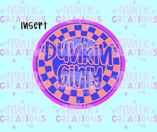 Dunk Girly Round Insert Freshie Silicone Mold