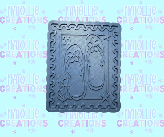 Flip Flop Stamp Insert Freshie Silicone Mold