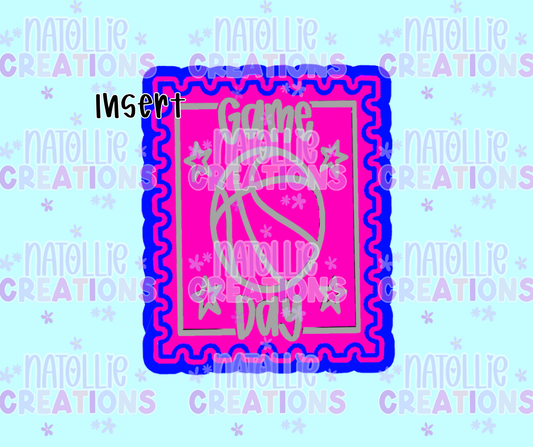 Game Day Basketball Stamp Insert Freshie Silicone Mold
