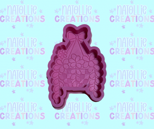 Checkered Hanging Plant Freshie Silicone Mold
