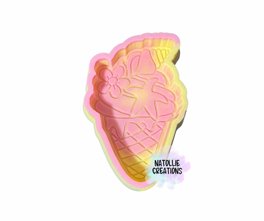 Summer Ice Cream Cone Freshie Silicone Mold