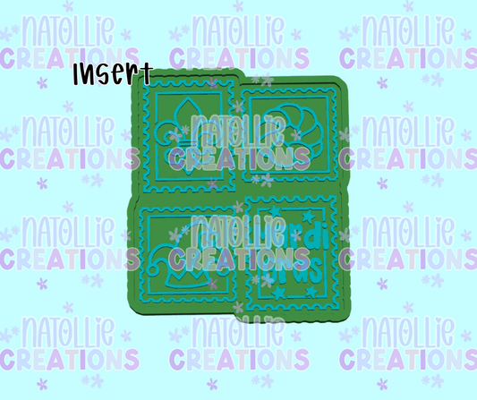 Mardi Gras Collage Stamp Insert Freshie Silicone Mold