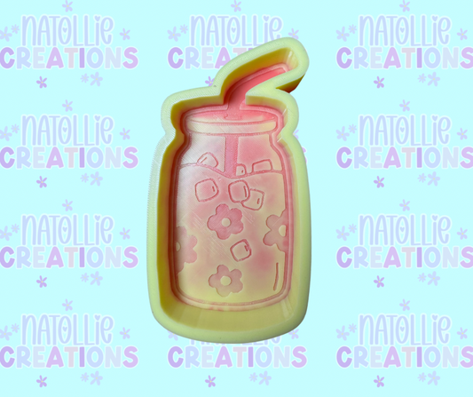 Floral Iced Coffee Freshie Silicone Mold