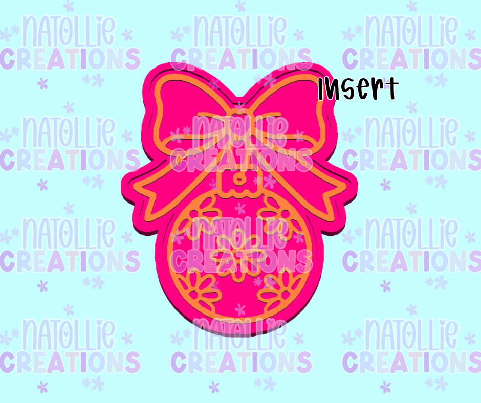 Floral Bow Ornament Insert Freshie Silicone Mold