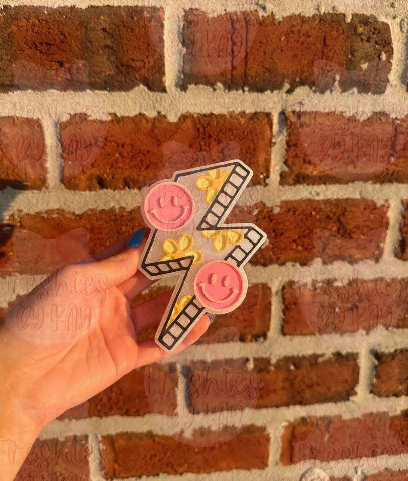 Retro Lightning Bolt Freshie Silicone Mold