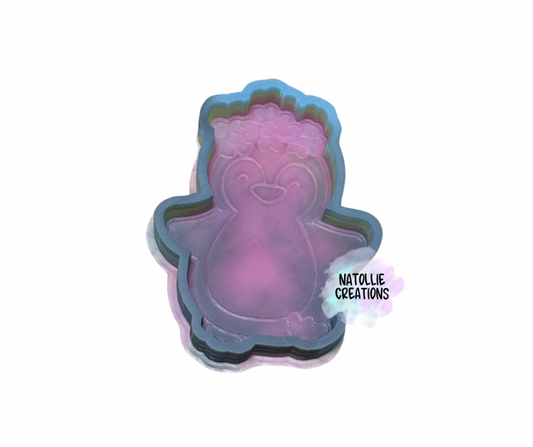 Floral Penguin Freshie Silicone Mold