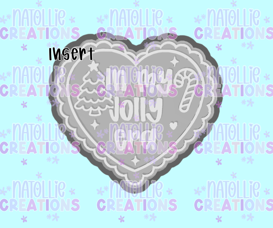 In My Jolly Era Scallop Heart Insert Freshie Silicone Mold