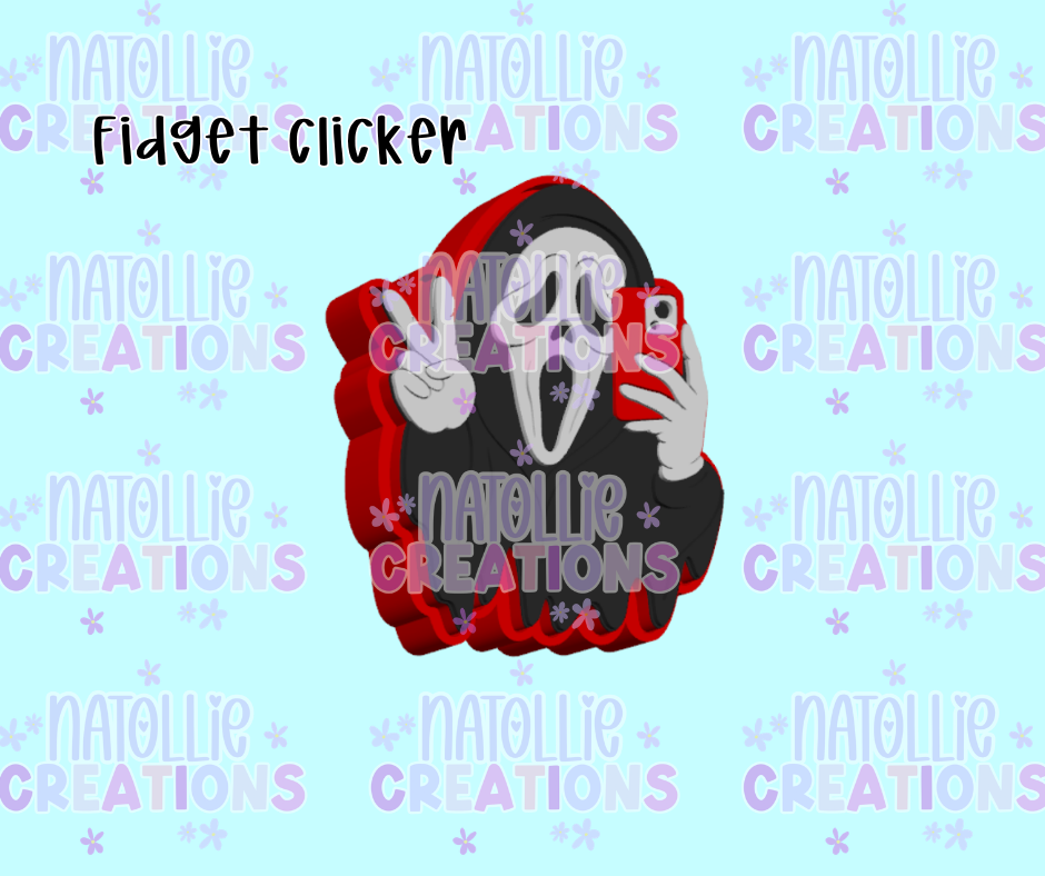 Peace Ghost Face Clicker Fidget