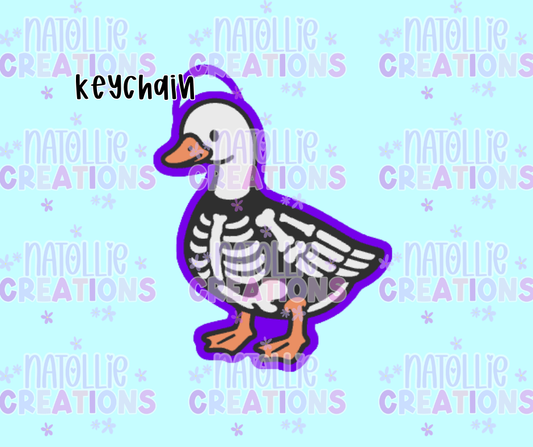 Skelly Goose Keychain