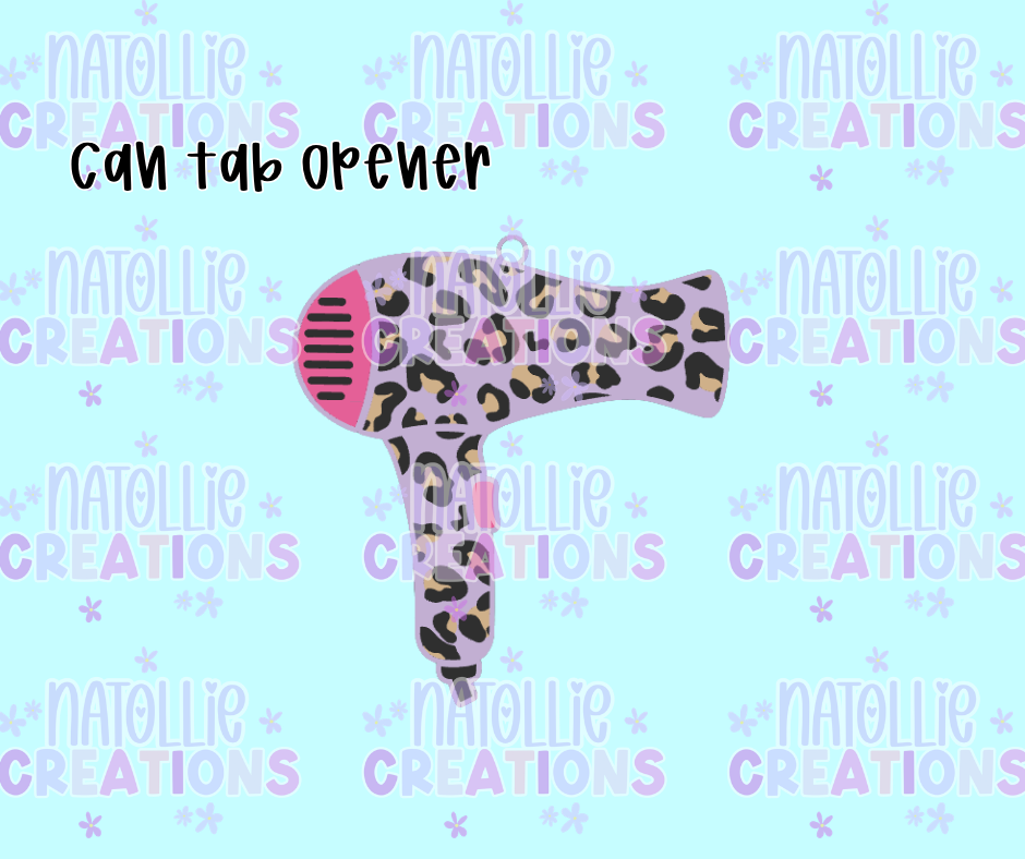 Blow Dryer Can Tab Opener Keychain