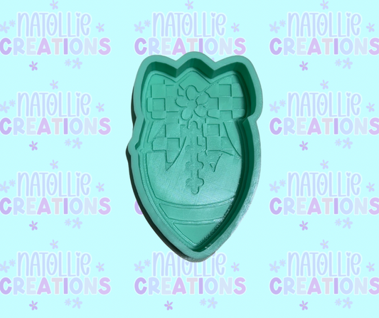 Checkered Bow Football Freshie Silicone Mold