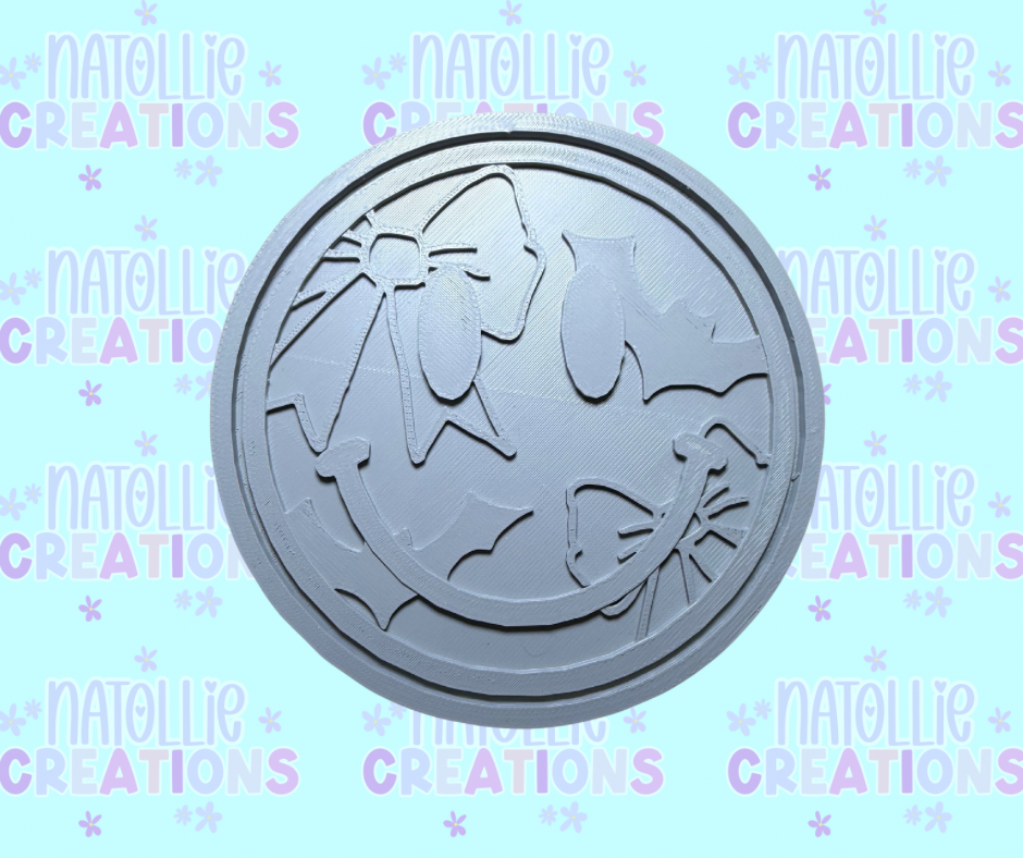 Bat / Bow Smiley Insert Freshie Silicone Mold