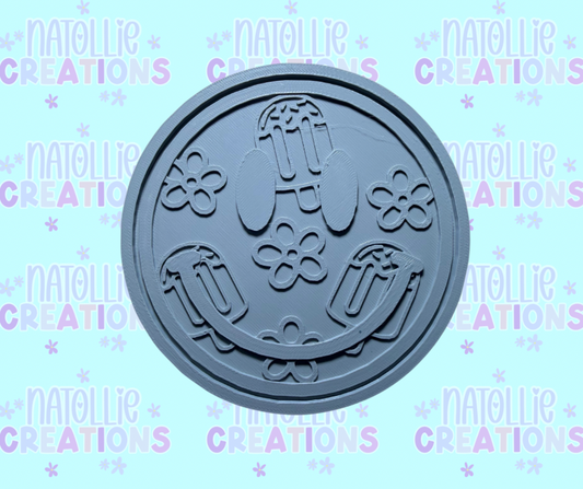 Floral Popsicle Smiley Insert Freshie Silicone Mold