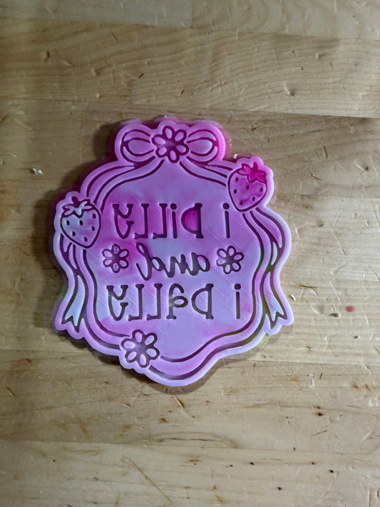 B GRADE INSERT -  i dilly & i dally - strawberry frame
