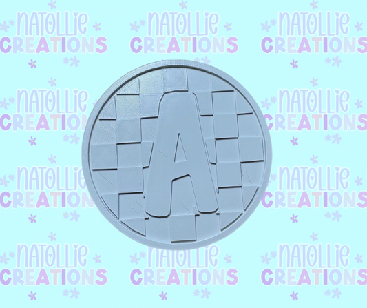 Checkered Alphabet Insert Freshie Silicone Mold