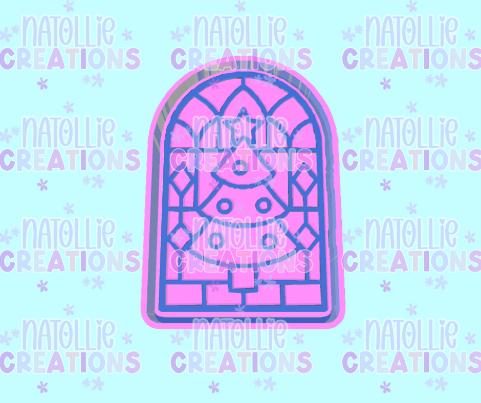 Stained Glass Christmas Tree Freshie Silicone Mold