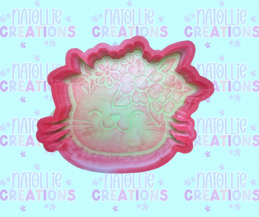 Floral Cat Freshie Silicone Mold
