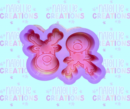 Reindeer Vent Clip Freshie Silicone Mold