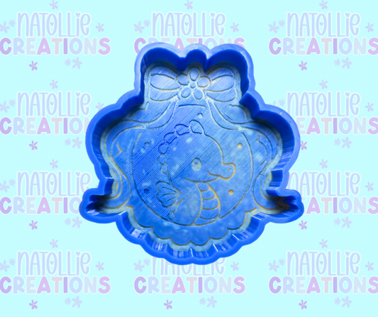 Scalloped Frame Seahorse Freshie Silicone Mold