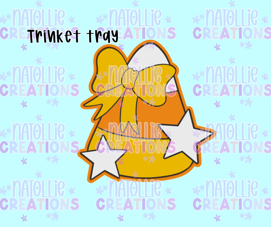 Bow Candy Corn Trinket Tray