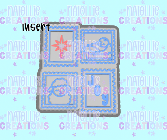 Nativity Scene Collage Stamp Insert Freshie Silicone Mold