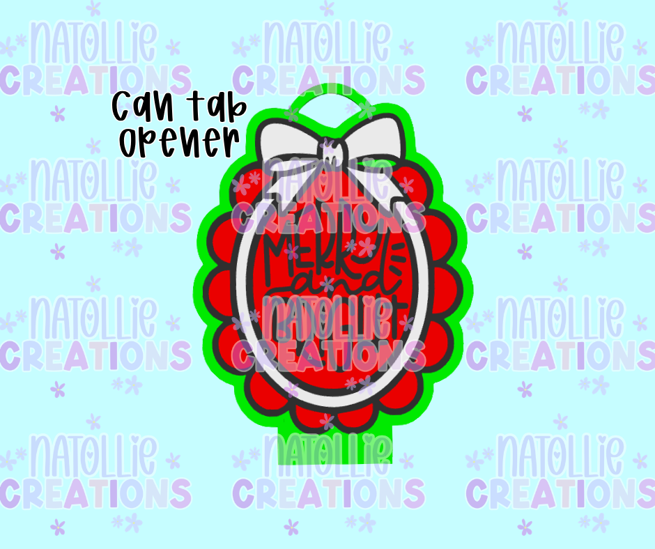 Merry & Bright Can Tab Opener Keychain