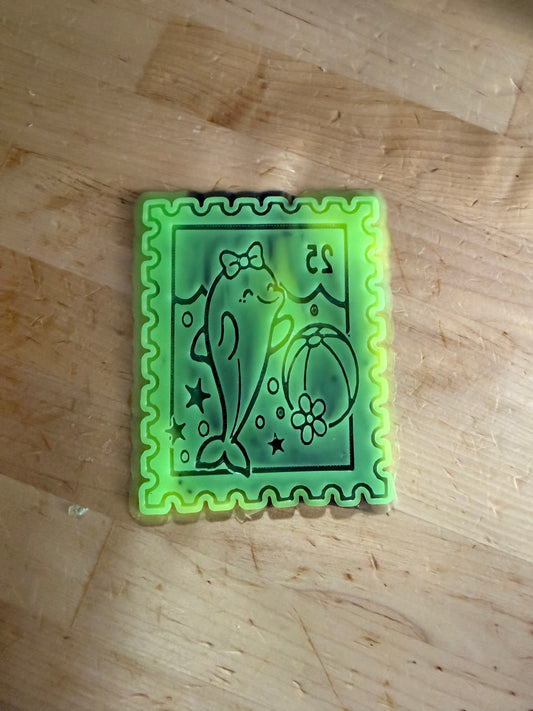 B GRADE INSERT - dolphin stamp