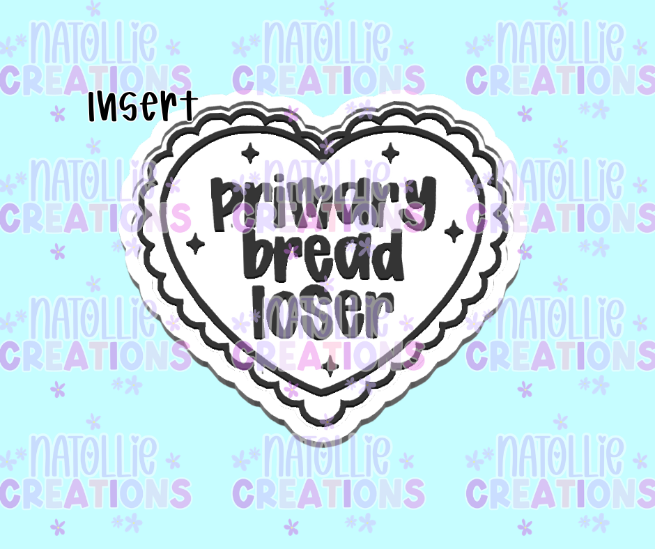 Primary Bread Loser Scallop Heart Insert Freshie Silicone Mold