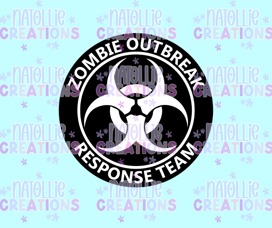 Zombie Outbreak Response Team Die Cut Sticker
