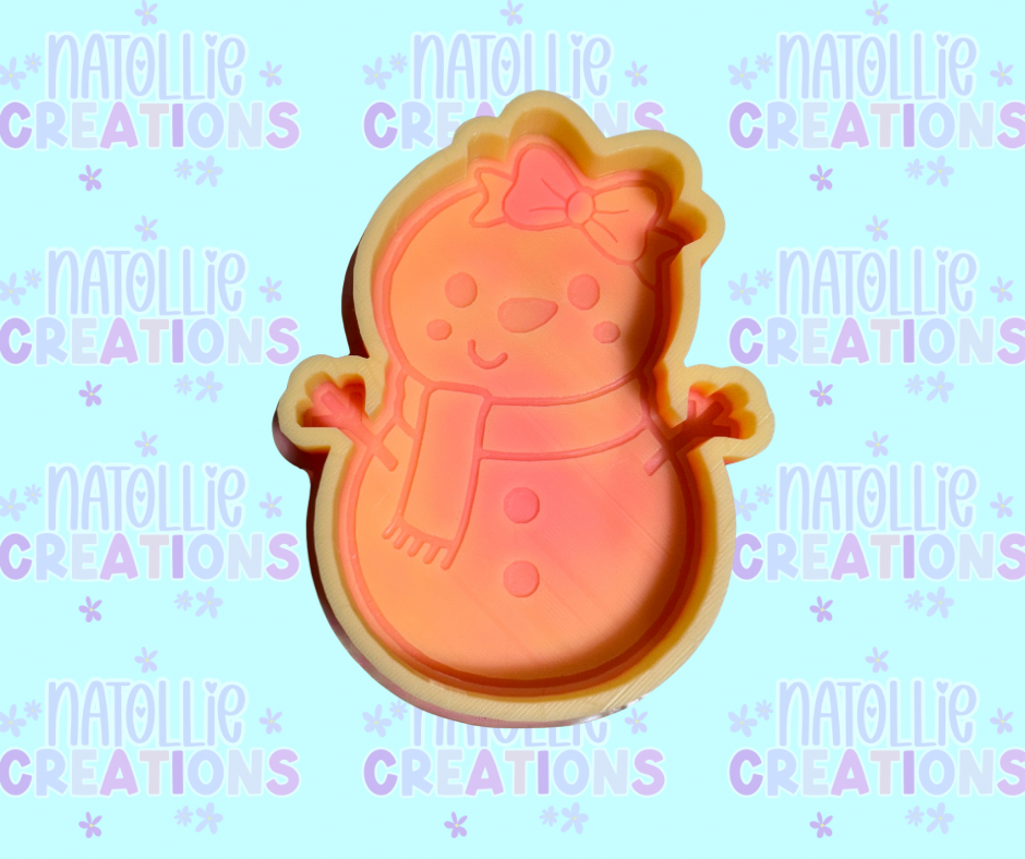 Snowman W/ Bow Freshie Silicone Mold