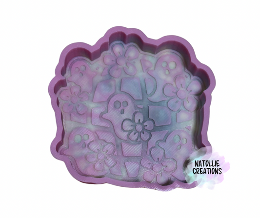 Floral Ghost Disco Freshie Silicone Mold