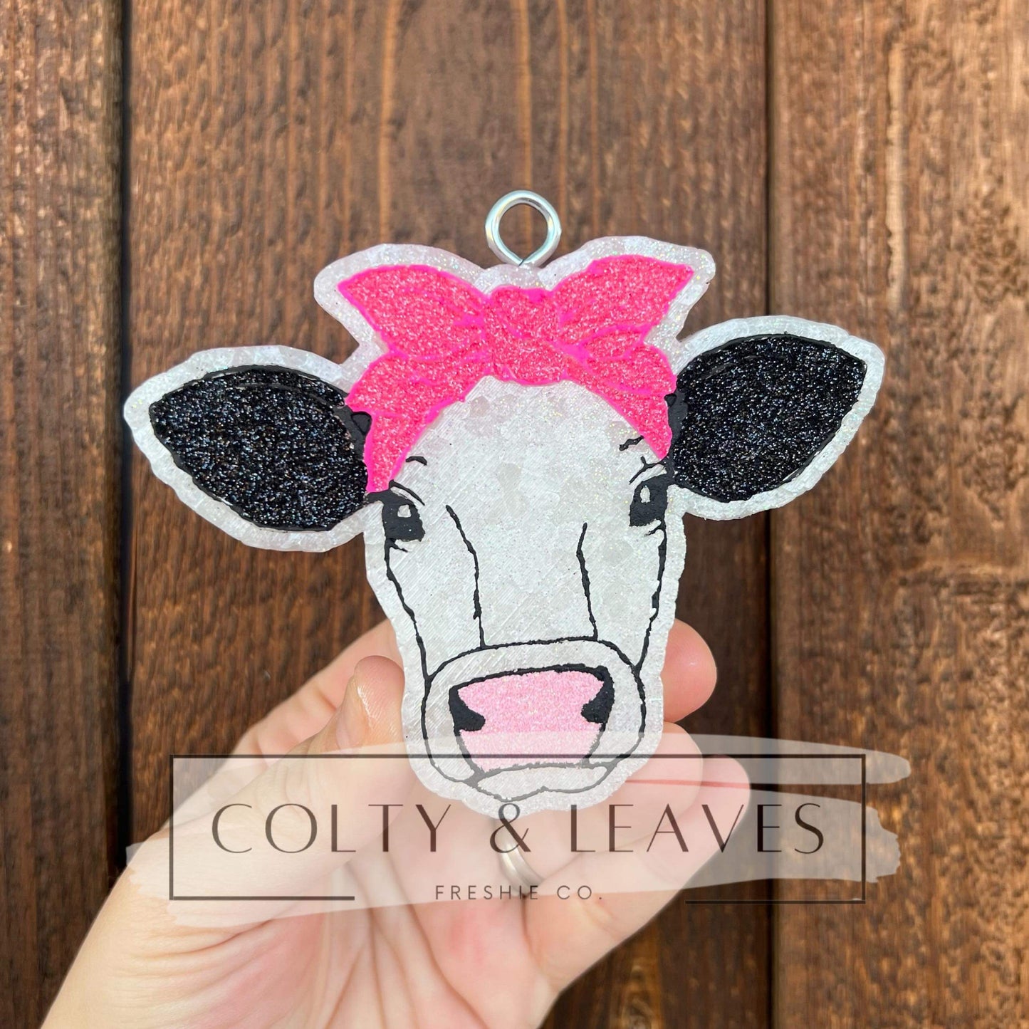 Cow With Bow Freshie Silicone Mold