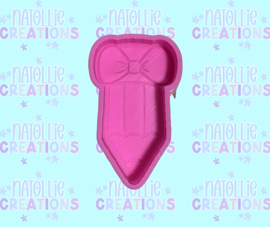 Pencil W/ Bow Freshie Silicone Mold