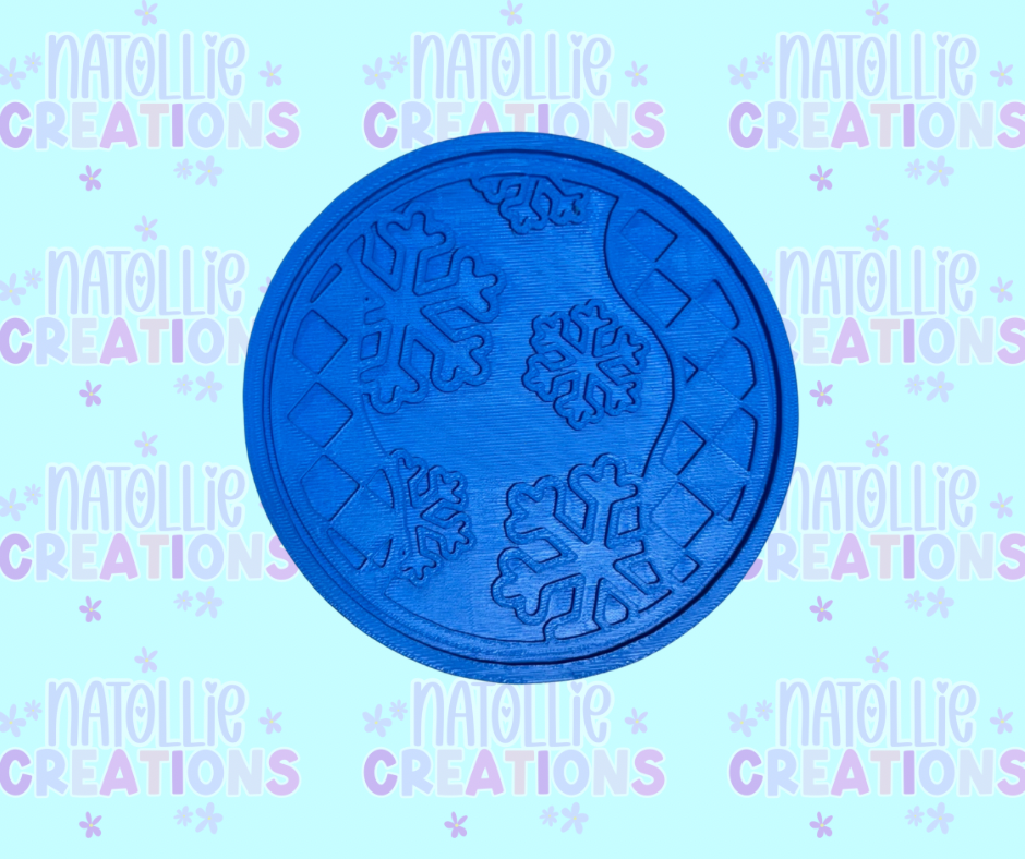 Retro Snowflake Insert Freshie Silicone Mold