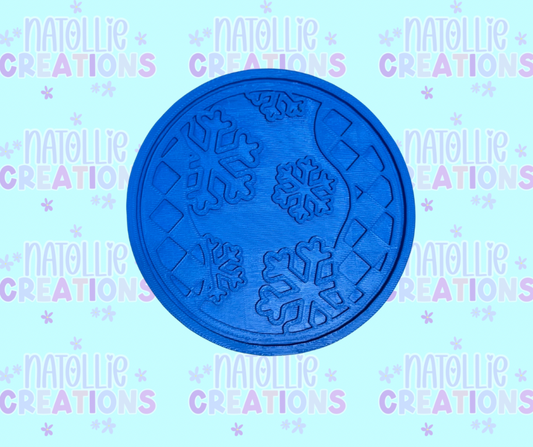 Retro Snowflake Insert Freshie Silicone Mold