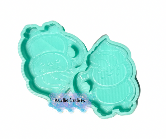 Penguin Mug Vent Clip Freshie Silicone Mold