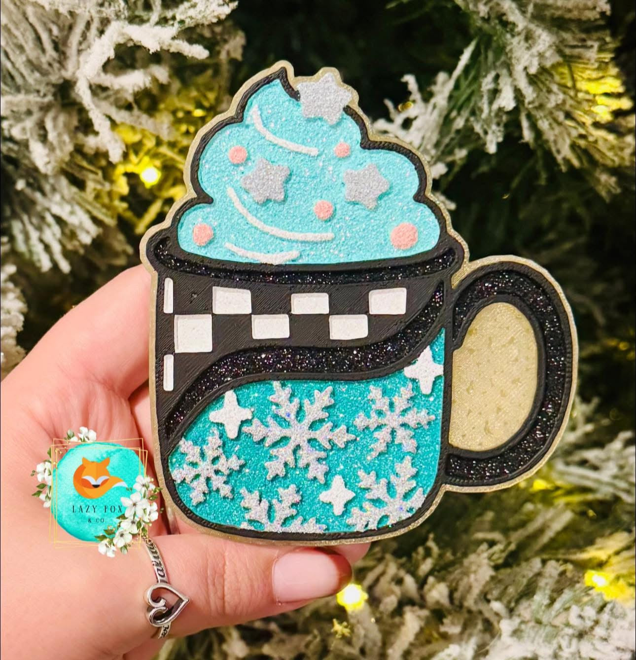 Snowflake Mug Freshie Silicone Mold