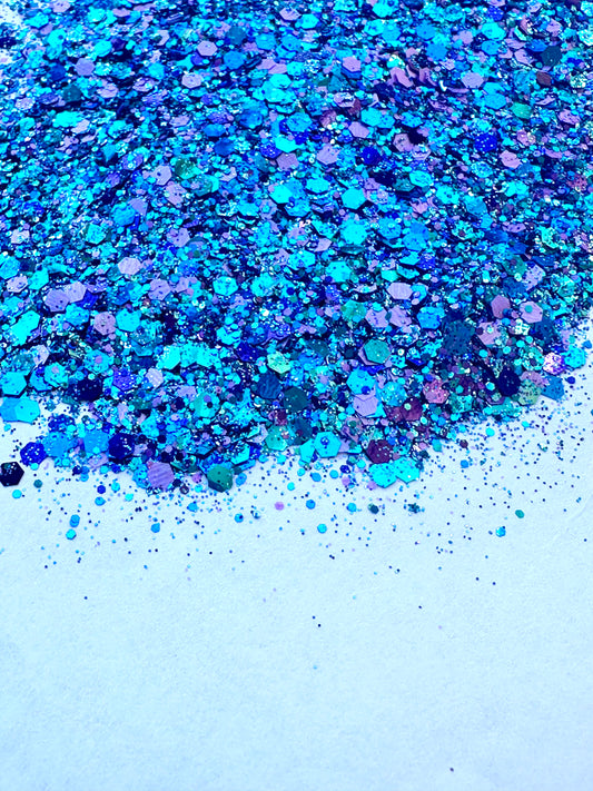 Midnight Rain Custom Mix Chunky Glitter