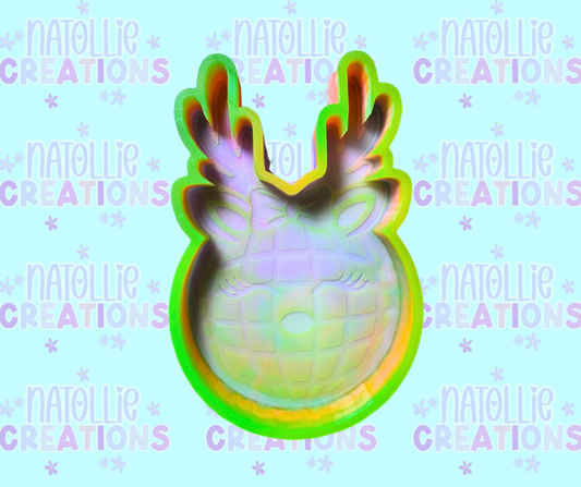 Reindeer Disco W/ Bow Freshie Silicone Mold