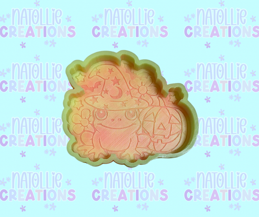Pumpkin Witch Frog Freshie Silicone Mold
