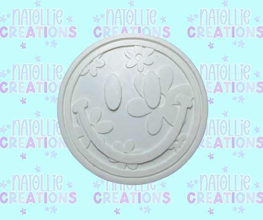 Floral Smiley Insert Freshie Silicone Mold