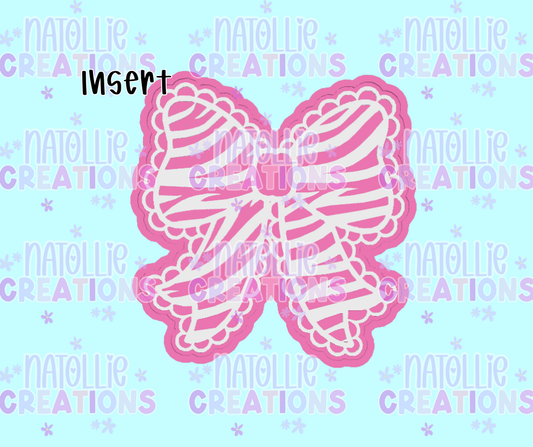 Zebra Scalloped Bow Insert Freshie Silicone Mold