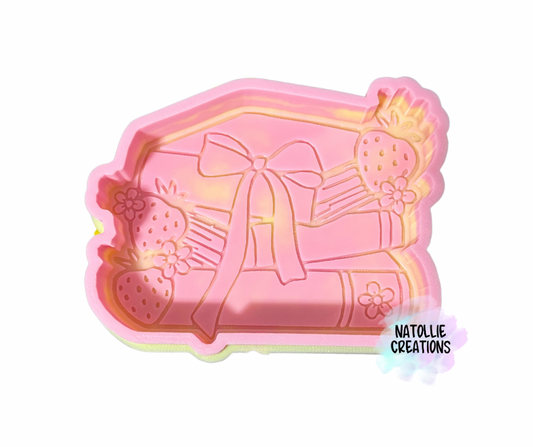 Strawberry Book Stack Freshie Silicone Mold
