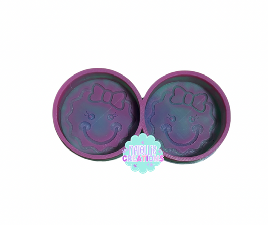 Gingerbread Smiley Vent Clip Freshie Silicone Mold