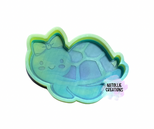 Turtle W/ Bow Freshie Silicone Mold