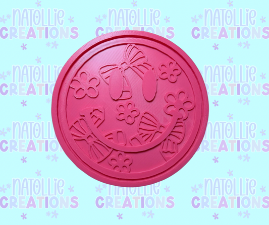 Floral Pencil Smiley Insert Freshie Silicone Mold